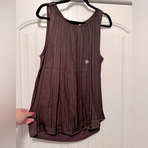 NWT  XL Brown loft mixed media tank top.